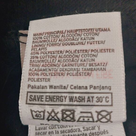 TOPSHOP MOTO Black Wide Leg Crop Jeans Gold Side Stripe 26 - Picture 12 of 13